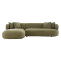 Greenwich Modular 3 Seater Sofa w Left Chaise - Sage Chenille