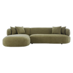 Greenwich Modular 3 Seater Sofa w Left Chaise - Sage Chenille