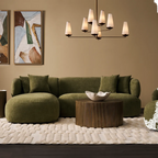Greenwich Modular 3 Seater Sofa w Left Chaise - Sage Chenille