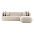 Greenwich Modular 3 Seater Sofa w Right Chaise - Natural Chenille