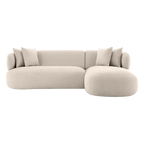 Greenwich Modular 3 Seater Sofa w Right Chaise - Natural Chenille