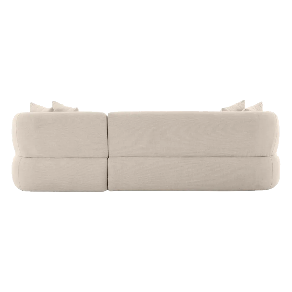 Greenwich Modular 3 Seater Sofa w Right Chaise - Natural Chenille