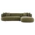 Greenwich Modular 3 Seater Sofa w Right Chaise - Sage Chenille