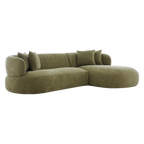Greenwich Modular 3 Seater Sofa w Right Chaise - Sage Chenille