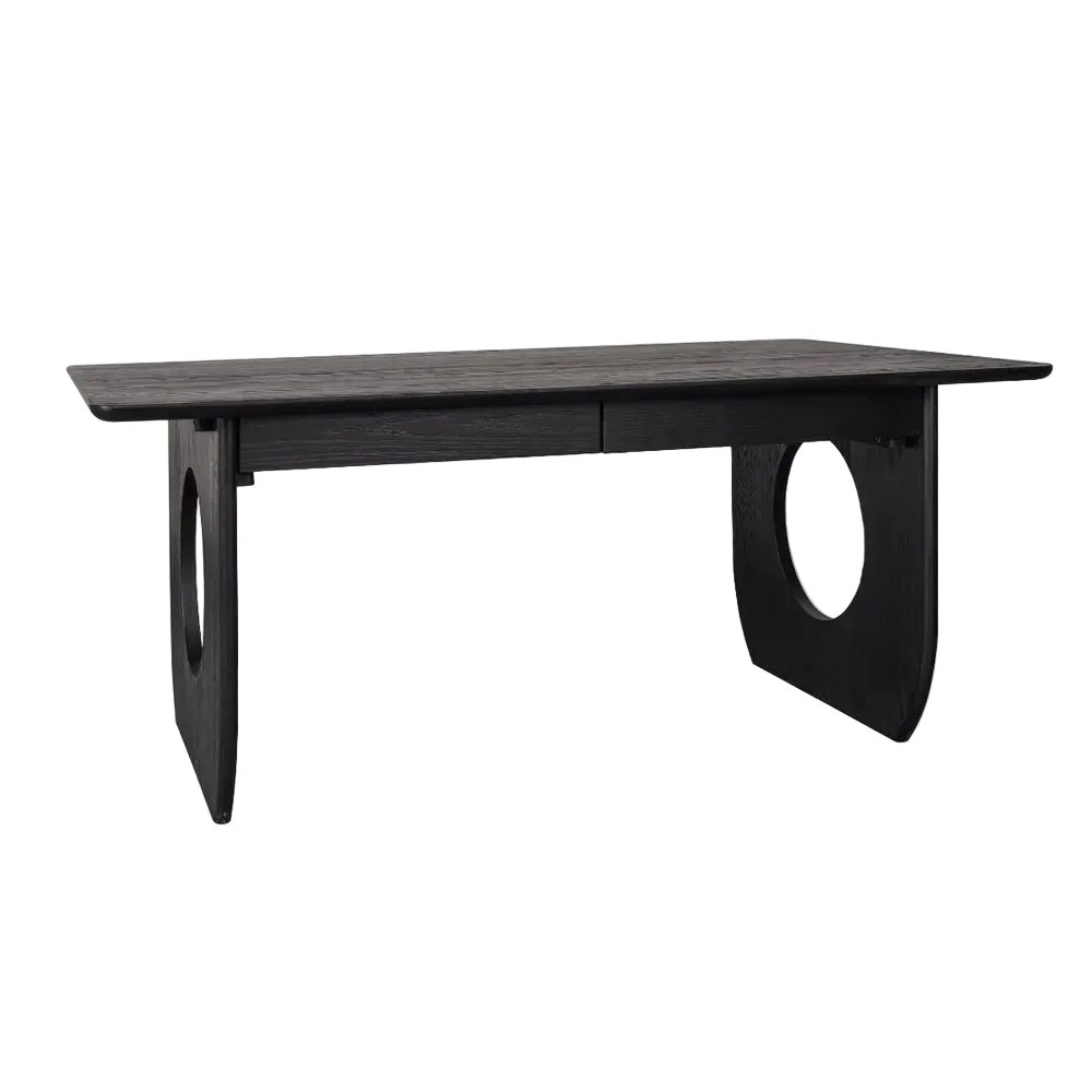 Harcourt Oak Desk - Black