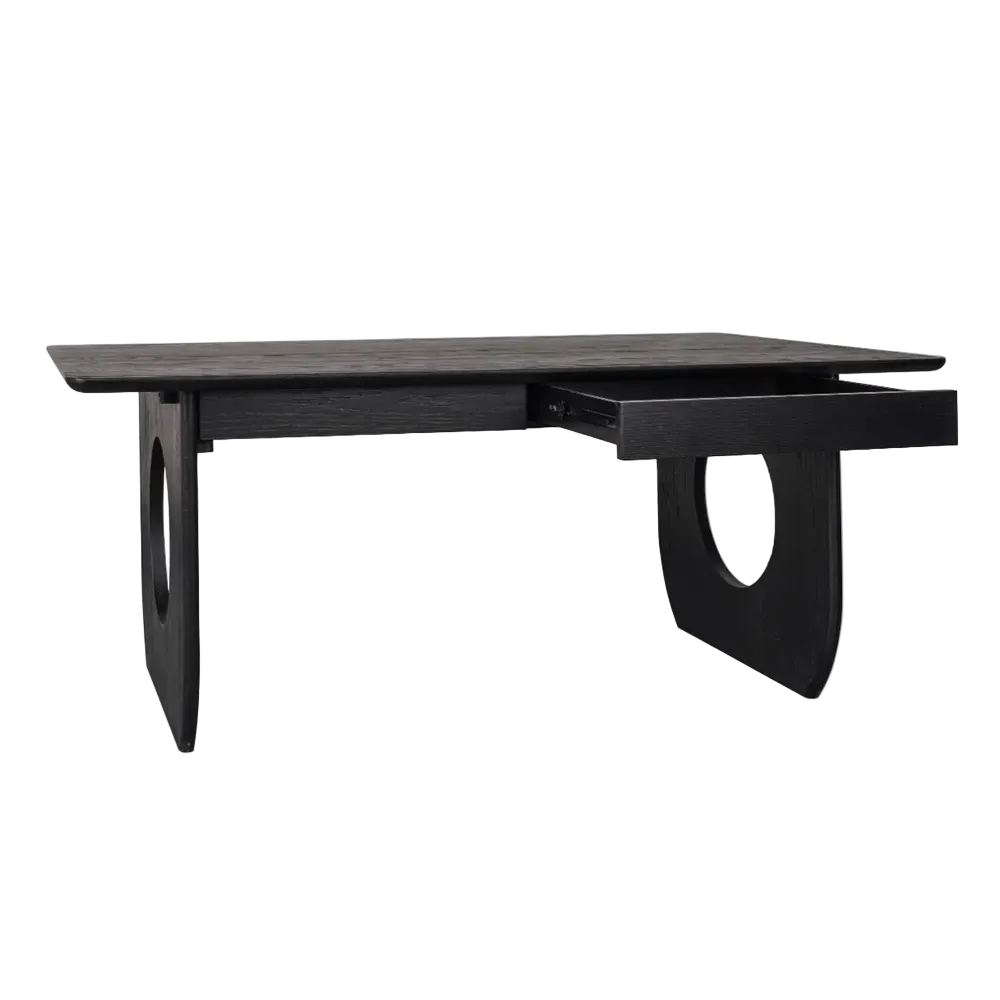 Harcourt Oak Desk - Black