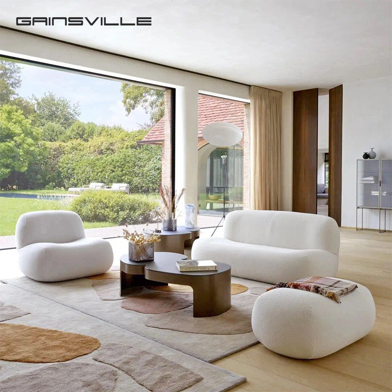 Haven Bouclé Cloud Sofa in cream white