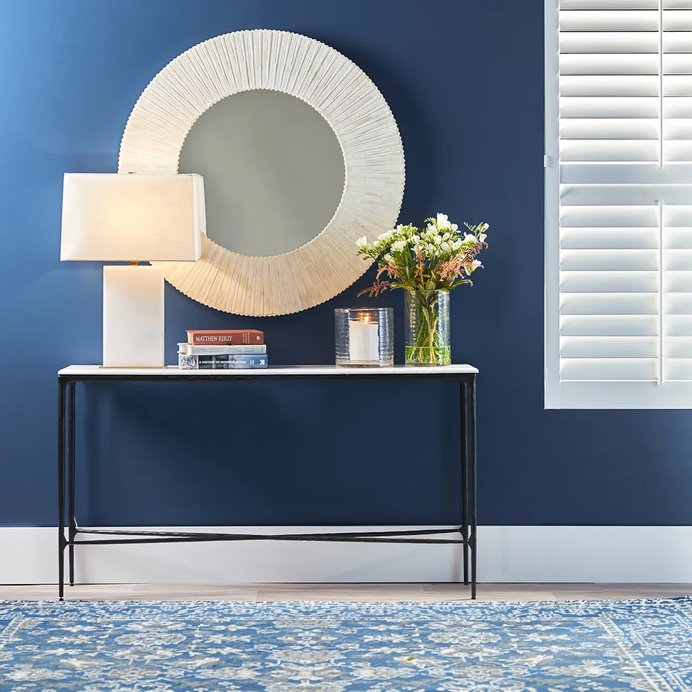 Hawthorne Marble Console Table - Medium Black