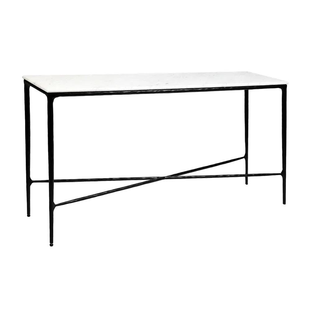 Hawthorne Marble Console Table - Medium Black
