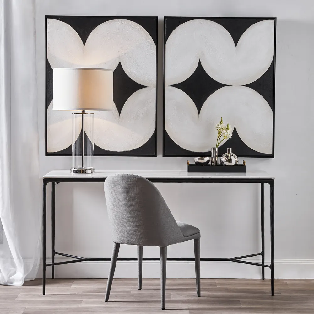 Hawthorne Marble Console Table - Medium Black