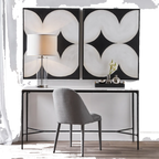 Heston Marble Console Table - Medium Black