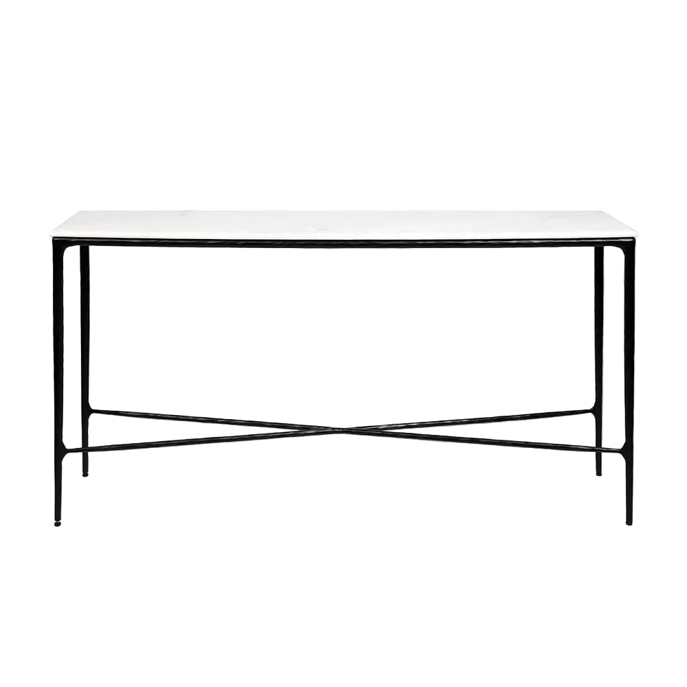 Hawthorne Marble Console Table - Medium Black