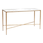 Heston Marble Console Table - Medium Brass