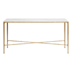 Hawthorne Marble Console Table - Medium Brass
