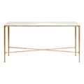 Heston Marble Console Table - Medium Brass