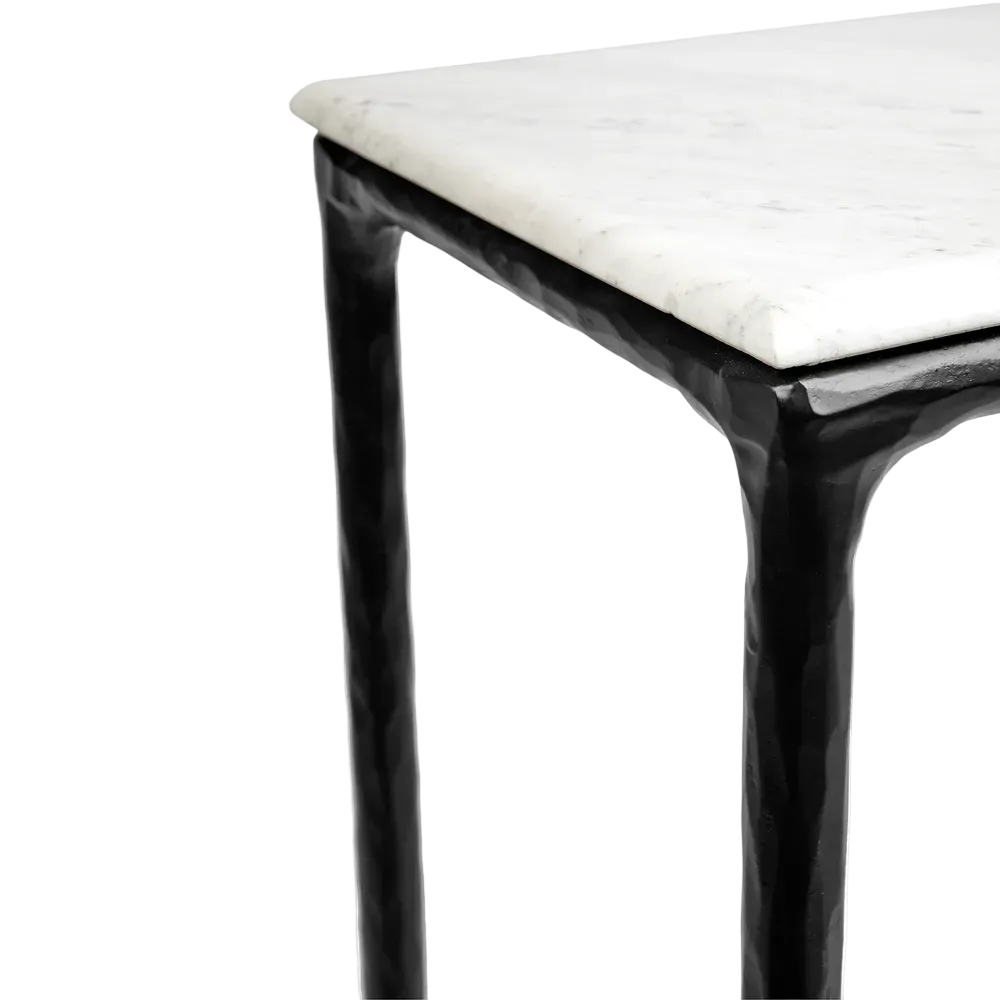 Hawthorne Marble Console Table - Small Black