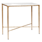 Heston Marble Console Table - Small Brass