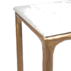Heston Marble Console Table - Small Brass