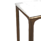Heston Marble Console Table - Small Brass