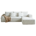 Nubo Corduroy Fabric Compressed Modular Corner Sofa, 3.5 Seater with RHF Chaise