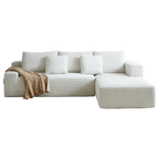 Nubo Corduroy Fabric Compressed Modular Corner Sofa, 3.5 Seater with RHF Chaise