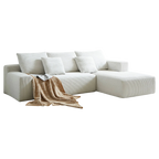 Nubo Corduroy Fabric Compressed Modular Corner Sofa, 3.5 Seater with RHF Chaise