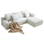 Nubo Corduroy Fabric Compressed Modular Corner Sofa, 3.5 Seater with RHF Chaise