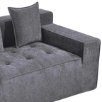 Kooma Chenille Fabric Compressed Modular Sofa, 4 Seater, Grey