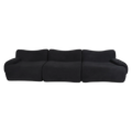 Ciro Teddy Fabric Compressed Modular Sofa, 4.5 Seater, Black