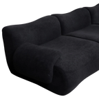 Ciro Teddy Fabric Compressed Modular Sofa, 4.5 Seater, Black