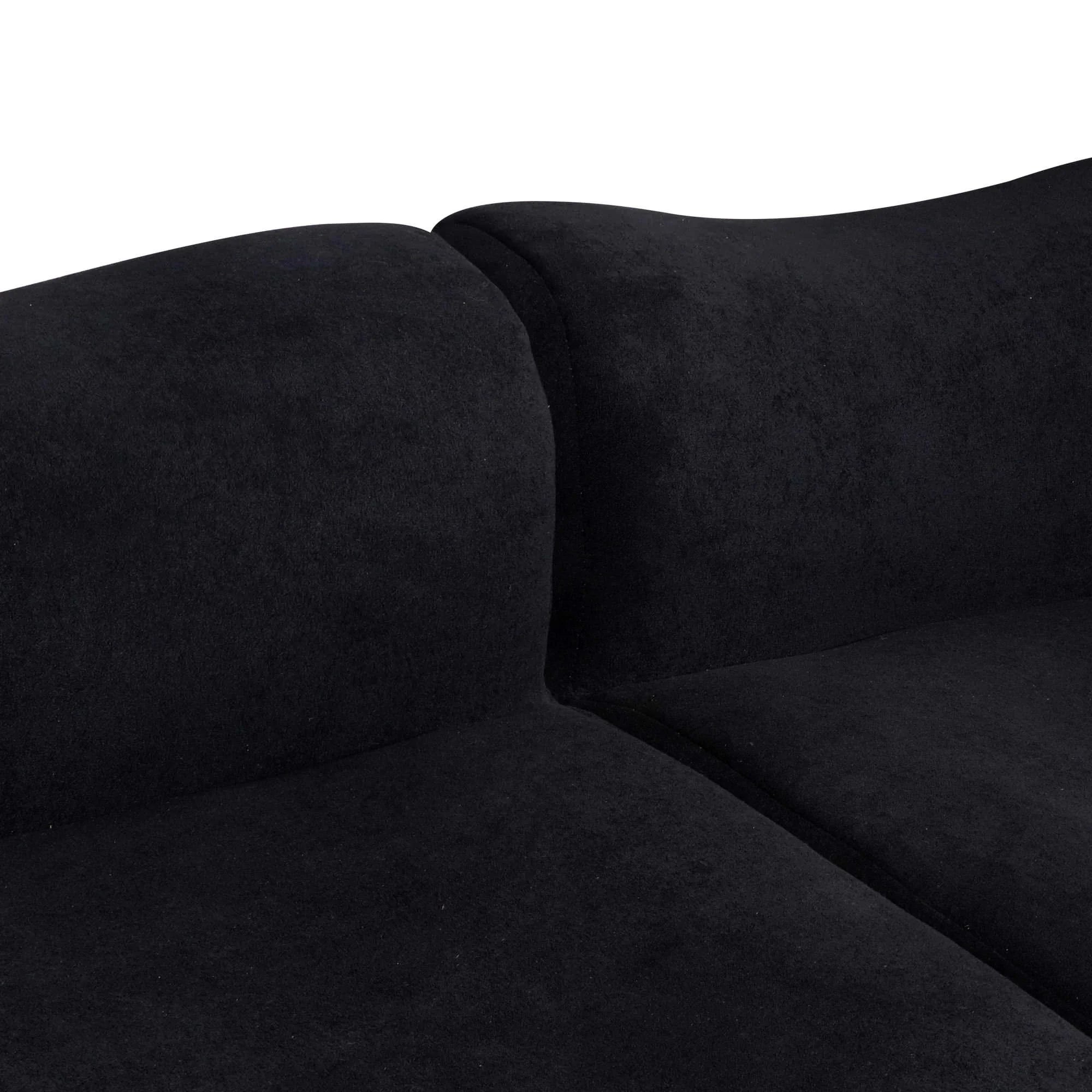 Stanton Teddy Fabric Modular Sofa 4.5 Seater - Black