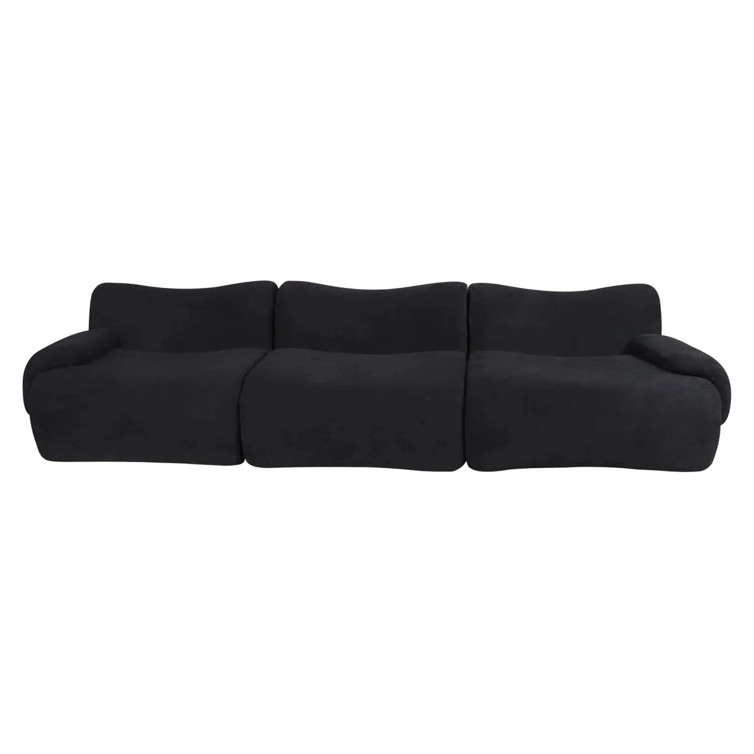 Stanton Teddy Fabric Modular Sofa 4.5 Seater - Black