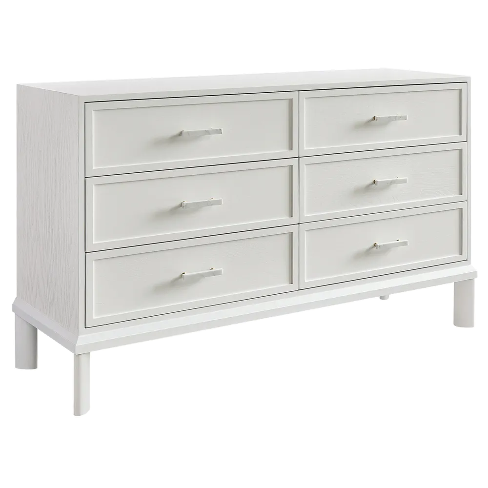 Jarvis 6 Drawer Chest - White