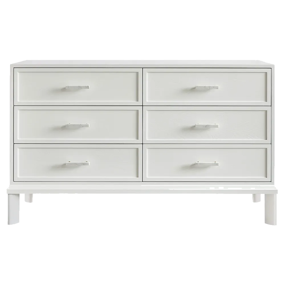 Jill 6 Drawer Chest - White