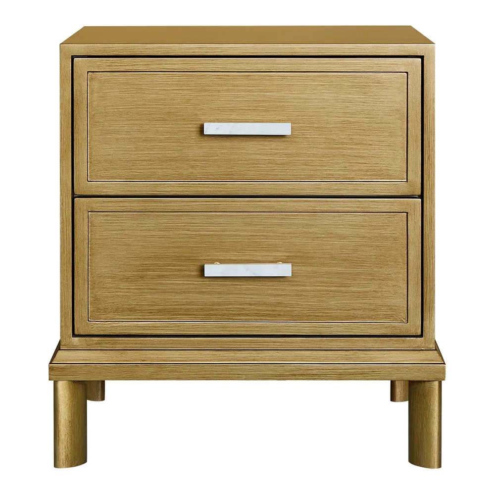 Jarvis Bedside Table - Antique Gold