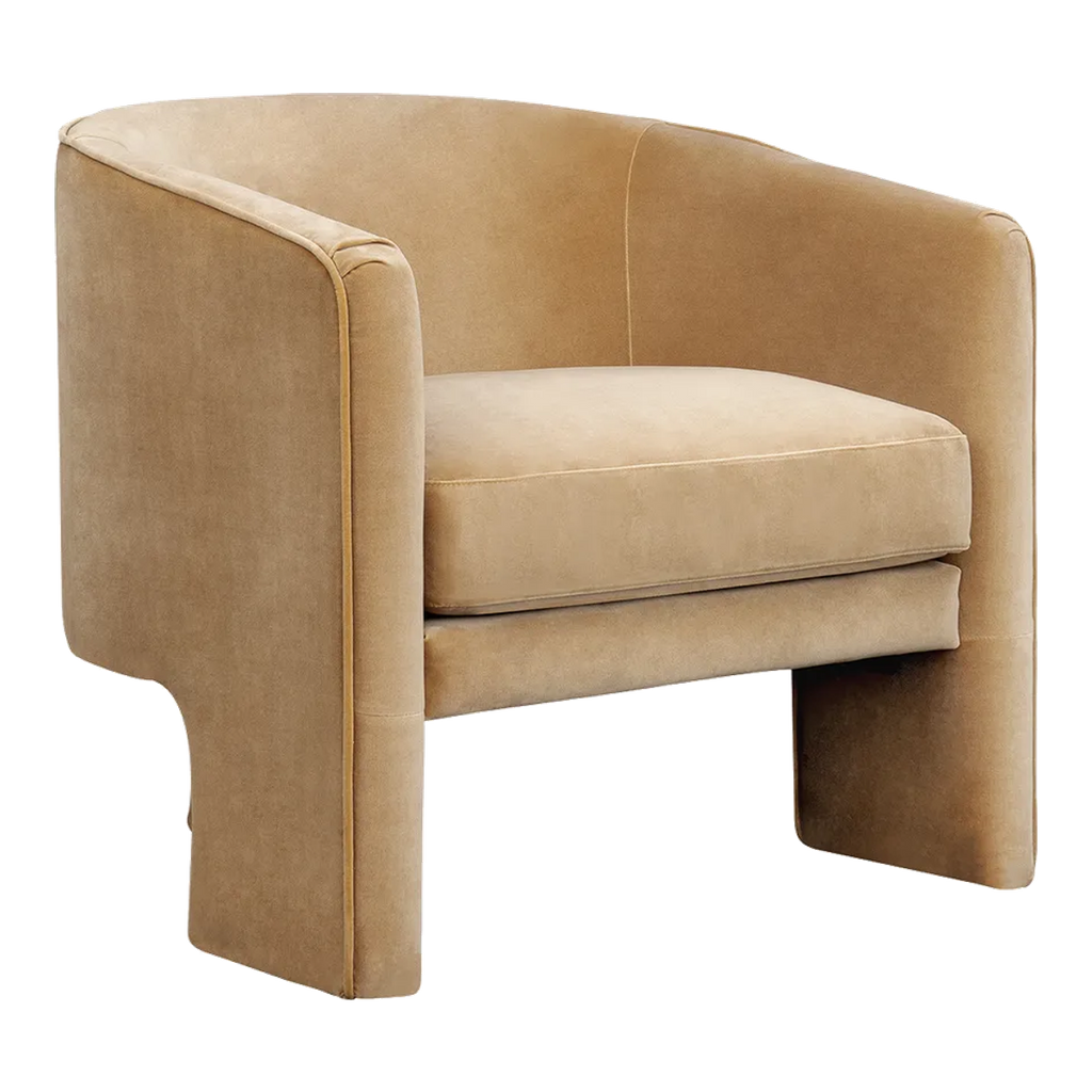 Kylie Arm Chair - Ochre Velvet