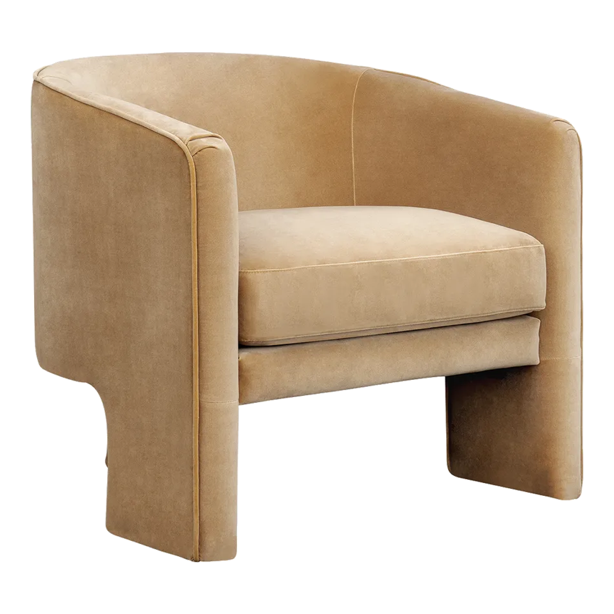 Kylie Arm Chair - Ochre Velvet