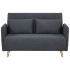 Alnes Fabric Click Clack Sofa Bed, Double, Charcoal