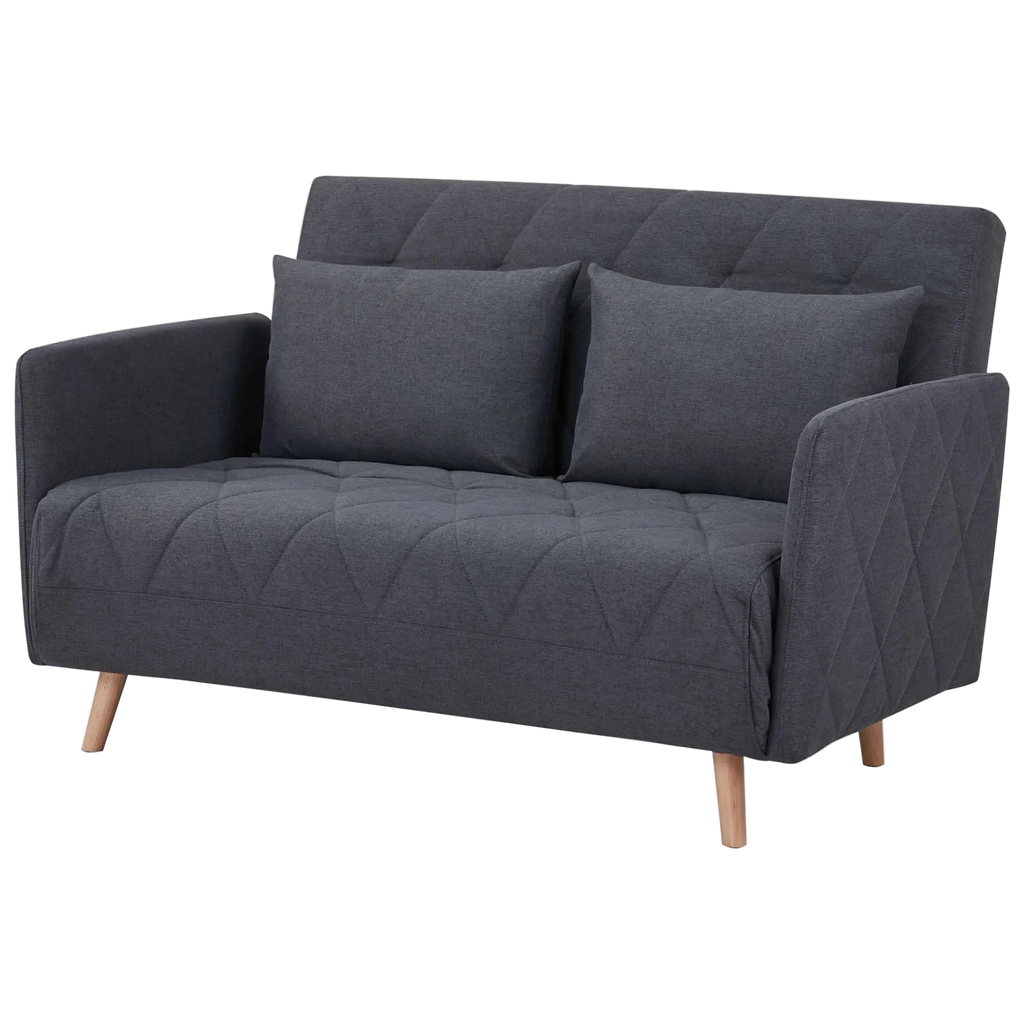 Alnes Fabric Click Clack Sofa Bed, Double, Charcoal