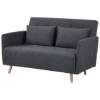 Alnes Fabric Click Clack Sofa Bed, Double, Charcoal