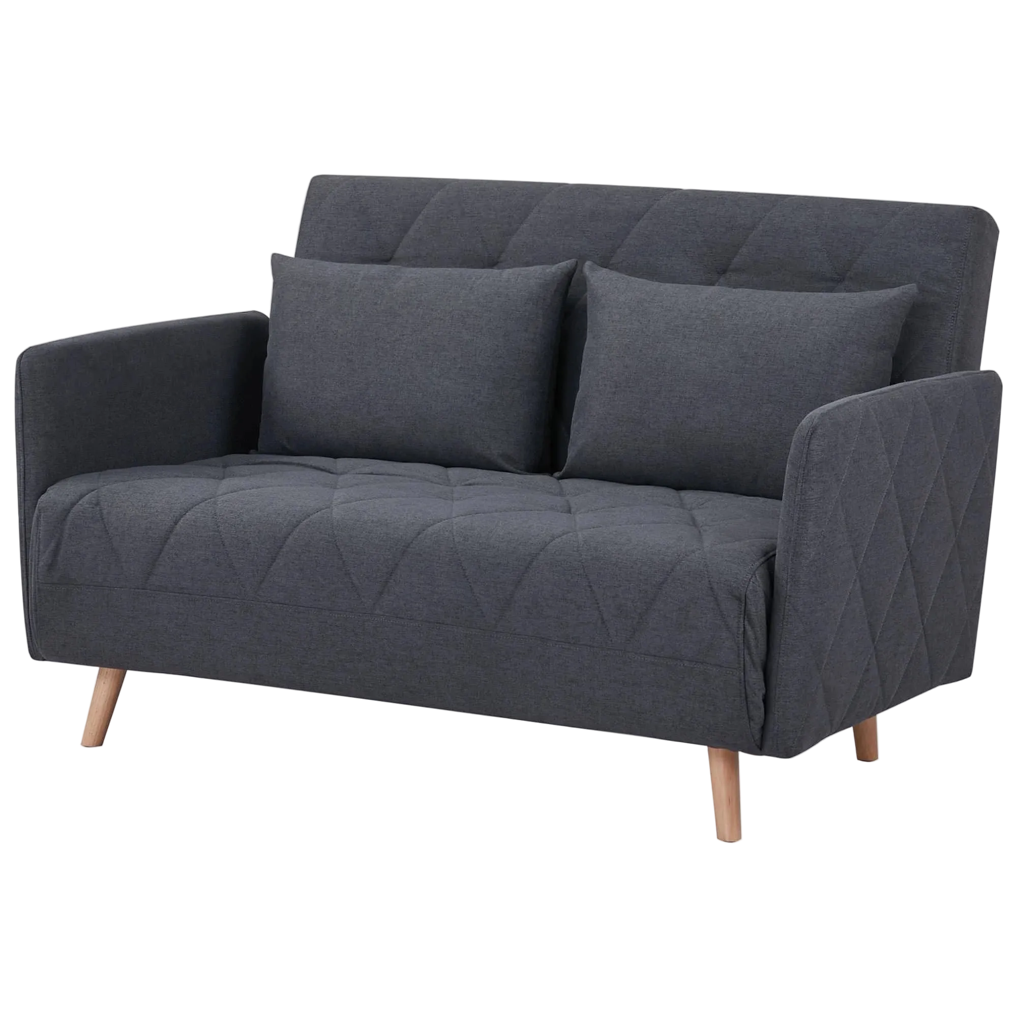 Alnes Fabric Click Clack Sofa Bed, Double, Charcoal
