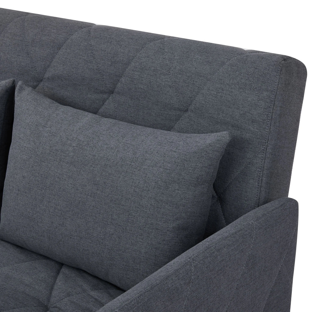Alnes Fabric Click Clack Sofa Bed, Double, Charcoal