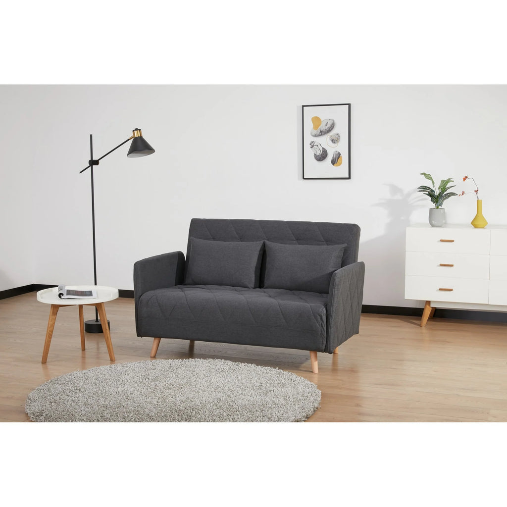 Alnes Fabric Click Clack Sofa Bed, Double, Charcoal