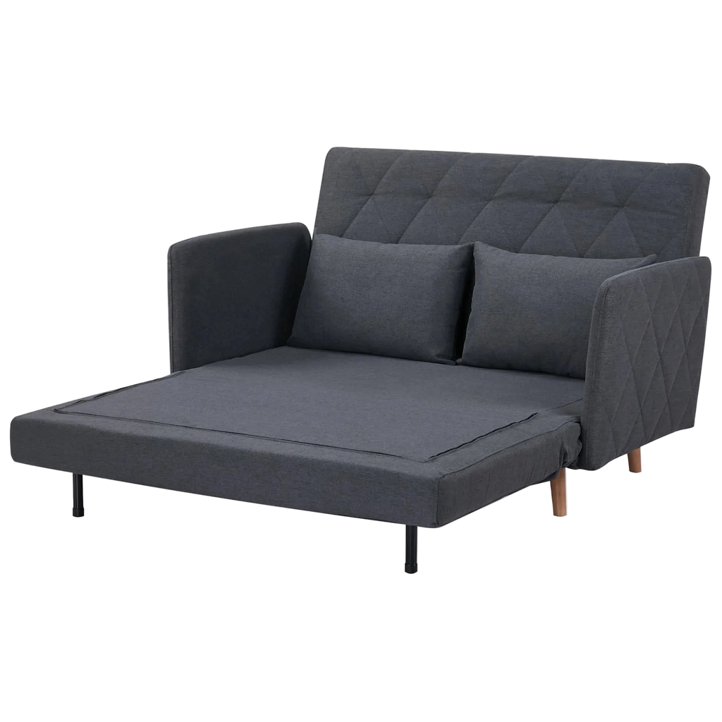 Alnes Fabric Click Clack Sofa Bed, Double, Charcoal
