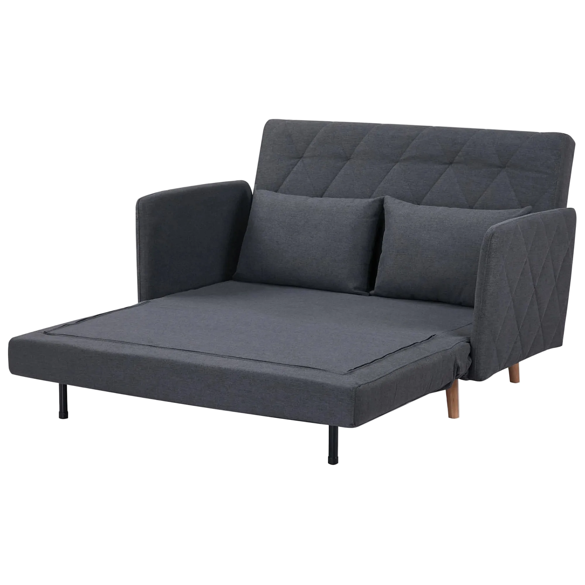 Alnes Fabric Click Clack Sofa Bed, Double, Charcoal