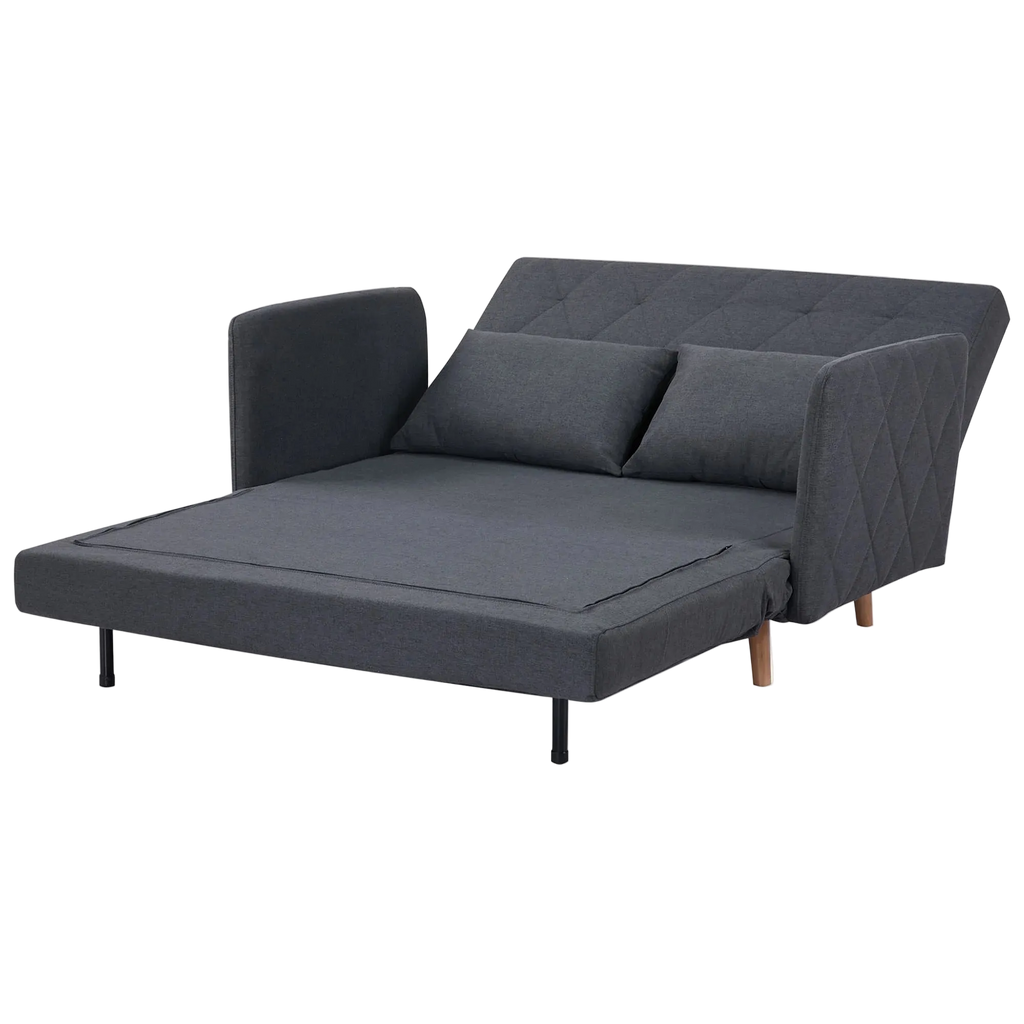 Alnes Fabric Click Clack Sofa Bed, Double, Charcoal