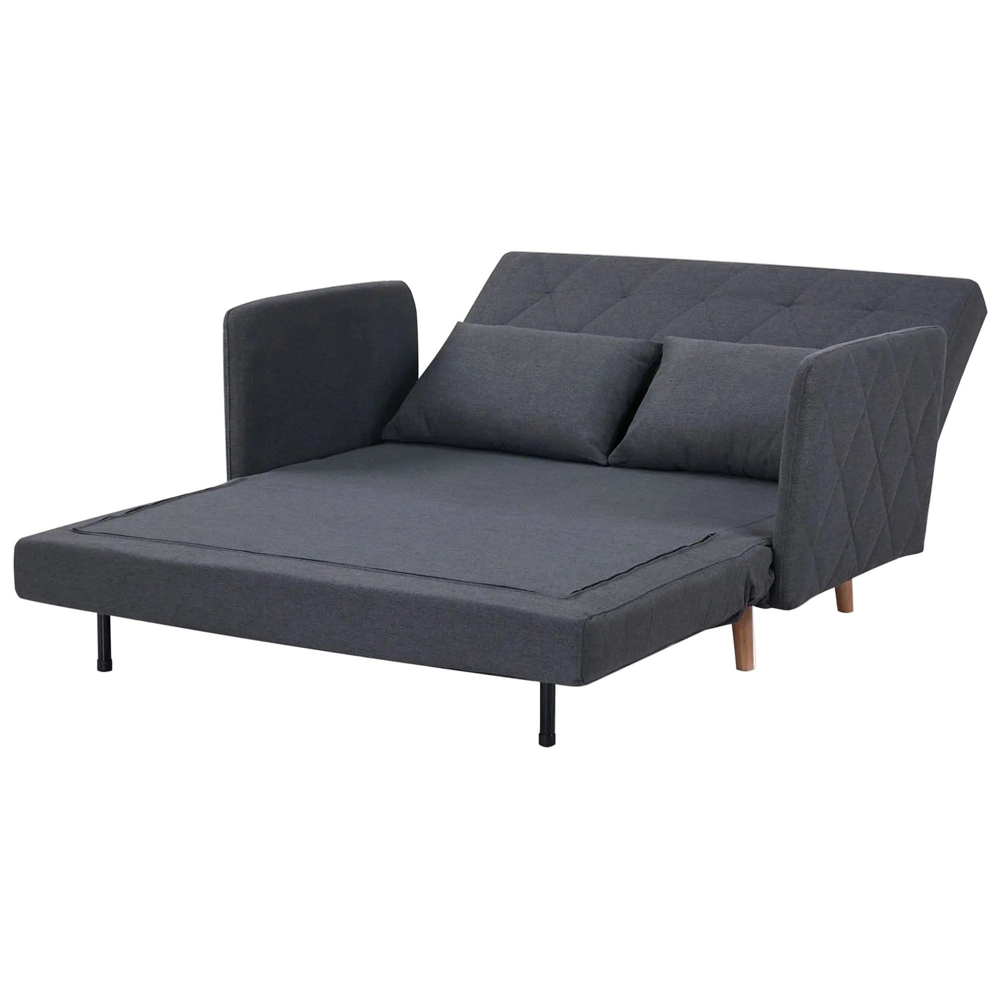 Alnes Fabric Click Clack Sofa Bed, Double, Charcoal