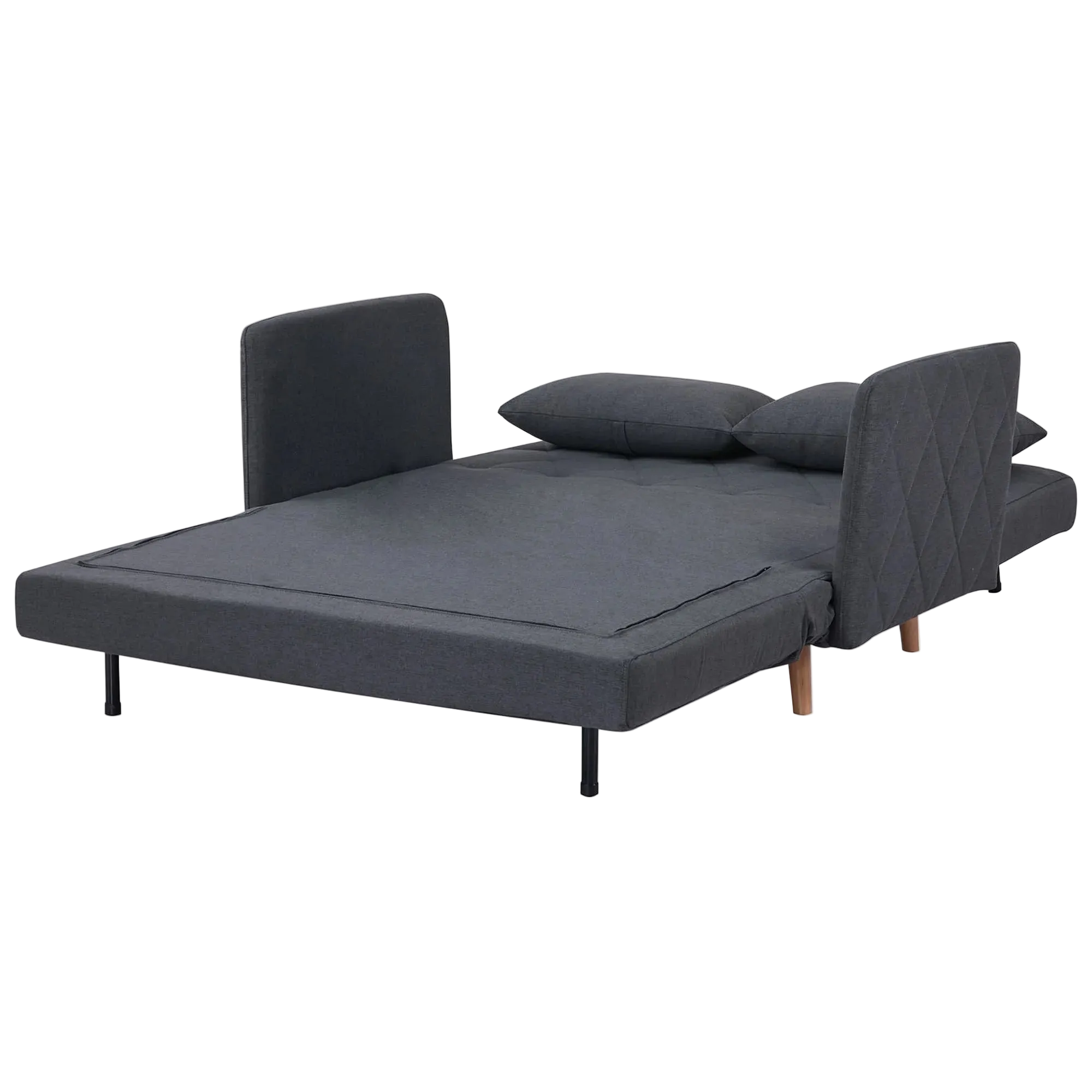 Alnes Fabric Click Clack Sofa Bed, Double, Charcoal