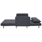 Alnes Fabric Click Clack Sofa Bed, Double, Charcoal