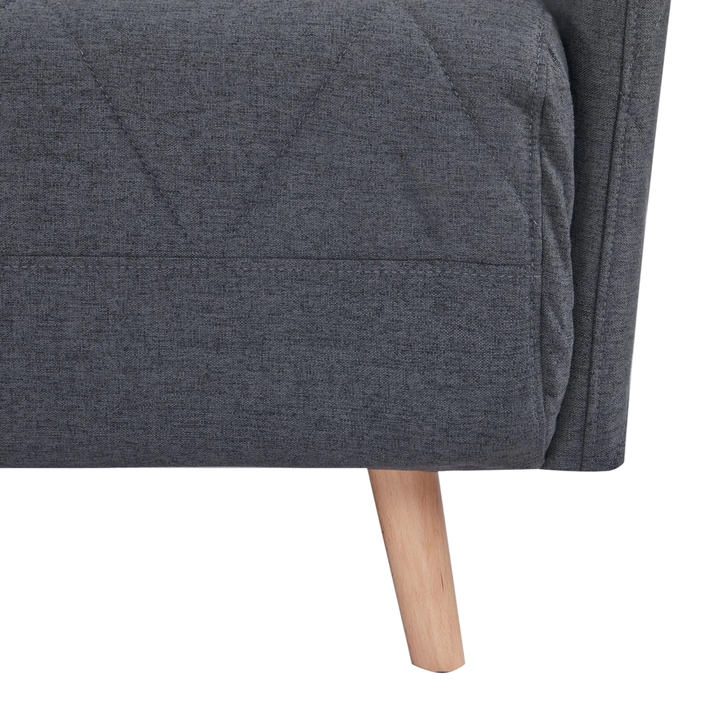 Alnes Fabric Click Clack Sofa Bed, Double, Charcoal